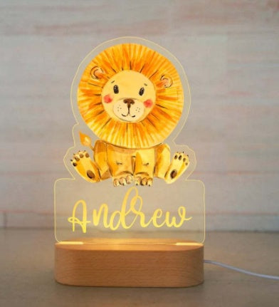 Exclusive Name Cartoon Anime Wooden Lamp Ornament
