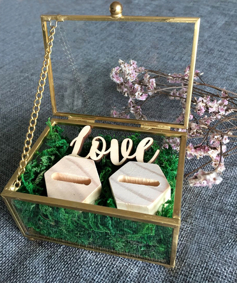 Exchange Ceremony Scene With Creative Eternal Flower Ring Box Props