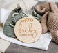 Baby Growth Commemorative Photography Prop Round Wood Sign