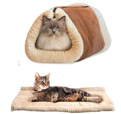 Lit de couchage tunnel pour chat