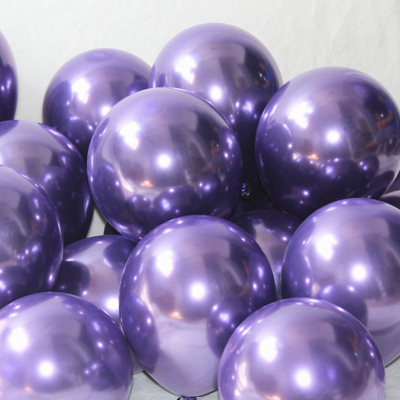 Double-Layer Pearlescent Purple Balloons Thickened Children's Birthday Party Decoration