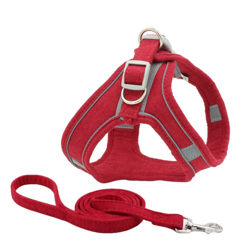 Reflective Pet Chest Harness and Leashes - Tiki's Geschenke Boutique