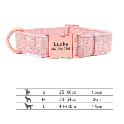 Pet Dog Collar Engraving Anti-Lost Collar Golden Retriever Medium And Large Dog Teddy Small Dog Collar Leash