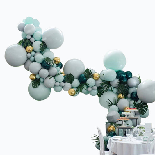 373pcs Luftballons Bogen Doppel Schicht Macaron Pastell Latex Ballon Girlande Kit Dunkelgrün Ballon Geburtstag Hochzeit Party Dekorationen