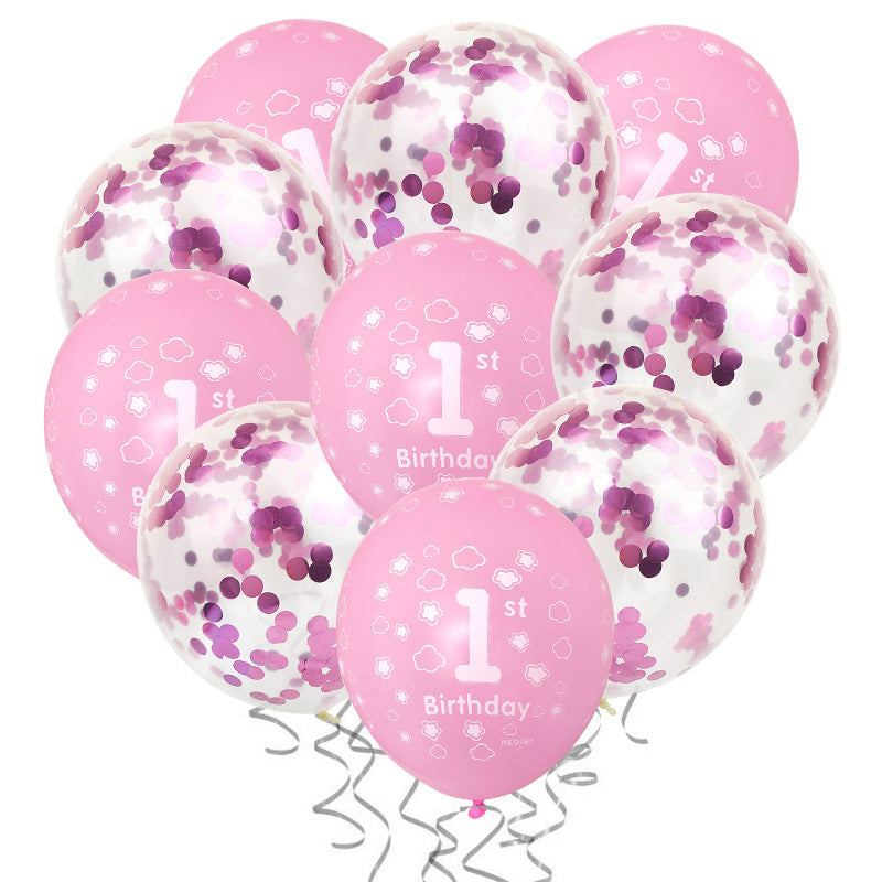 One-year-old Latex Birthday Party Decoration Balloons