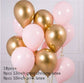 Metallic Gold And Silver Birthday Party Decoration Balloons 18PS