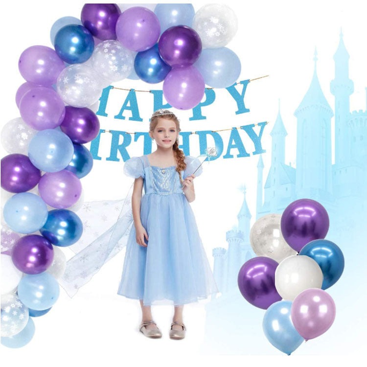 Garland Arch Kit Geburtstag Party Eis Schnee Königin Latex Ballons Kette Baby Dusche Dekoration Globos