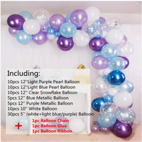 Garland Arch Kit Geburtstag Party Eis Schnee Königin Latex Ballons Kette Baby Dusche Dekoration Globos