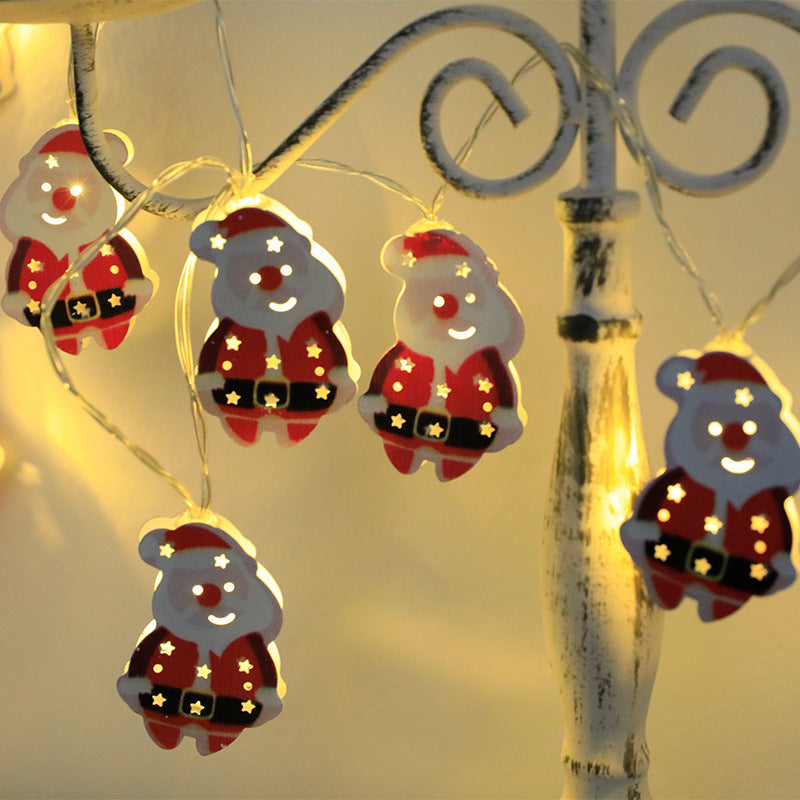 LED-Batterie-Lichterkette Weihnachts baum Hirsch Weihnachts strümpfe