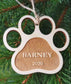 Christmas Decoration Creative Wooden Pendant Hollow DIY Dog Paw