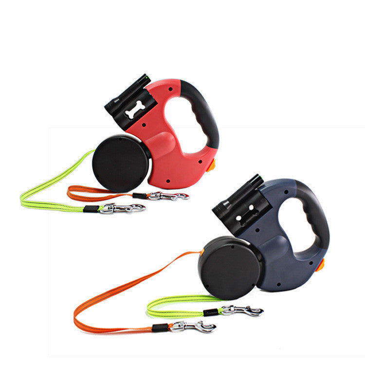 Dual Headed Pet Leashes with Flashlight - Tiki's Geschenke Boutique