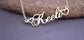 Custom Women's Name Necklace with Double Empty Heart Nameplate Pendant Stainless Steel Necklace 45cm