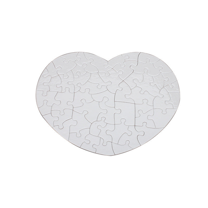 Personalized custom heart shaped picture puzzle