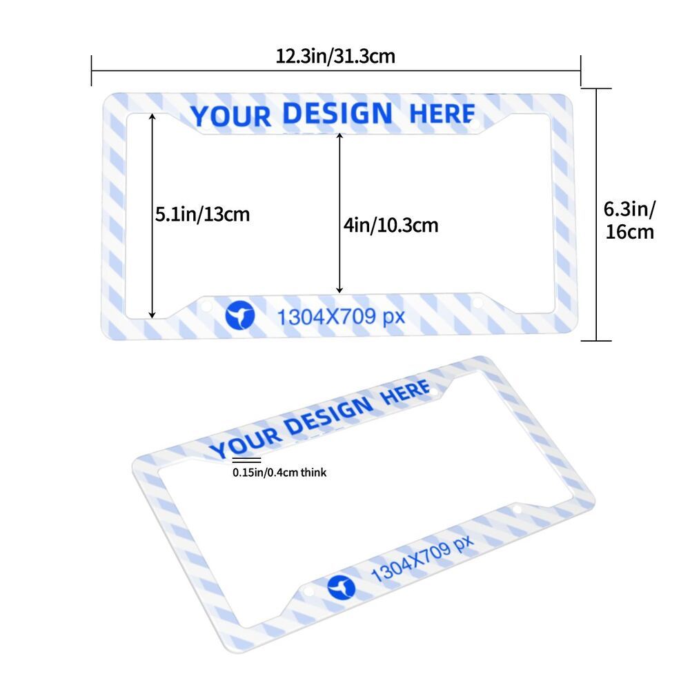 A Pair Of Four-hole License Plate Holders