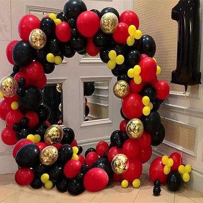 203pcs DIY Red Black Ladybug Latex Balloons Garland Arch Spot Polka Dot Party Baloons