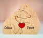 Handmade Wooden Bear Family Personalized Carving Crafts