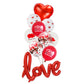 Red And White Love Printing Latex Event Party Balloons