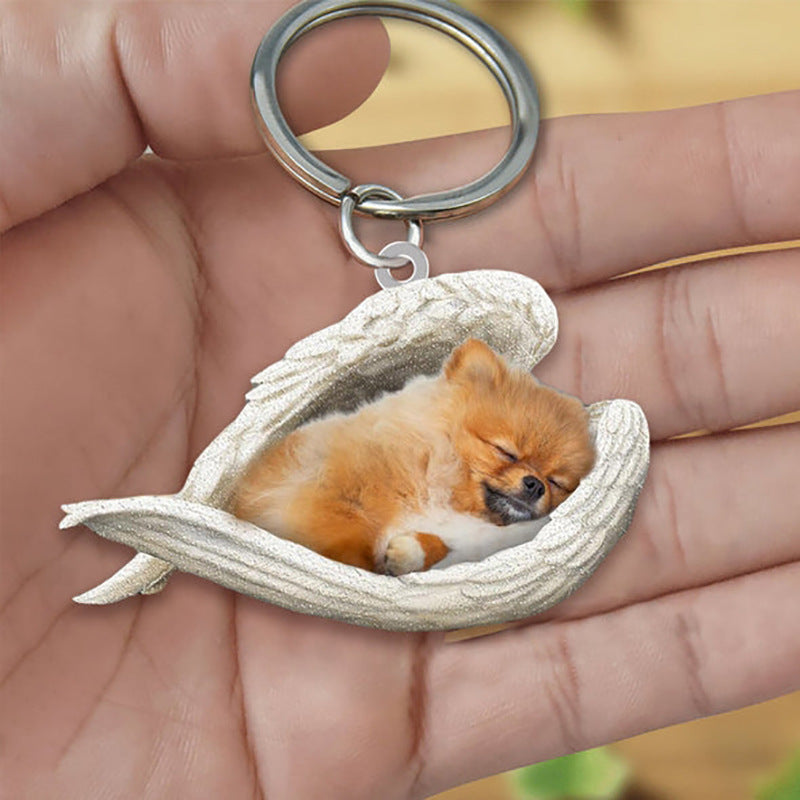 Acrylic Creative Cute Dog Animal Keychain