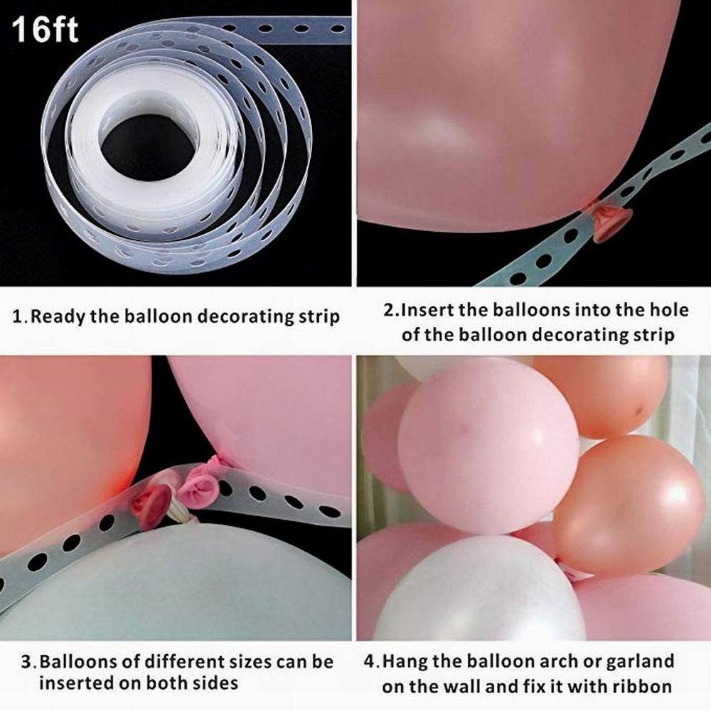 127pcs Rosa Ballon Bogen Girlande Kit Weiß Rosa Gold Konfetti Latex Ballons Baby Dusche Hochzeit Geburtstag Party Dekorationen