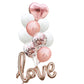 Red And White Love Printing Latex Event Party Balloons