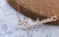 Custom Women's Name Necklace with Double Empty Heart Nameplate Pendant Stainless Steel Necklace 45cm