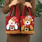 Christmas Candy Gift Tote Bag For Kids Funny Creative Santa Claus Elk Snowman Bear Handbag Small Christmas Tree Decoration Bags