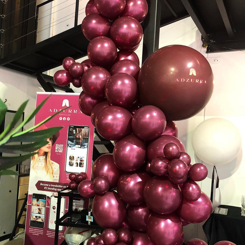 Burgundy Pearl Latex Helium Balloons Wine Red Party Globos