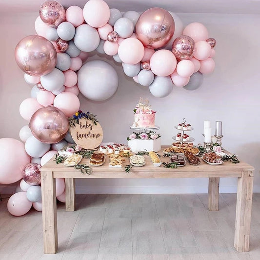 Macaron Luftballons Garland Arch Rose Gold Konfetti Ballon Hochzeit Geburtstag Ballon Geburtstag Party Decor Kinder Baby Dusche