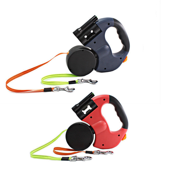 Dual Headed Pet Leashes with Flashlight - Tiki's Geschenke Boutique