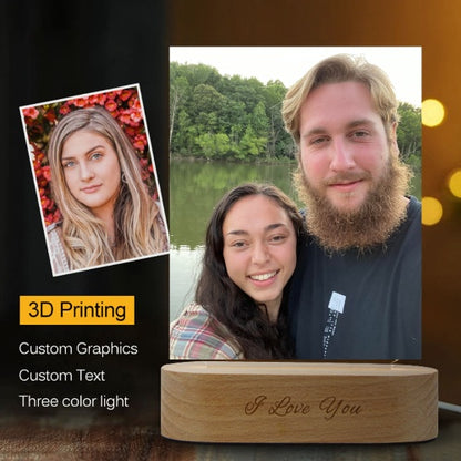 Creative Birthday Gift To Map Custom 3D Head Engraving Stereo Photo Light