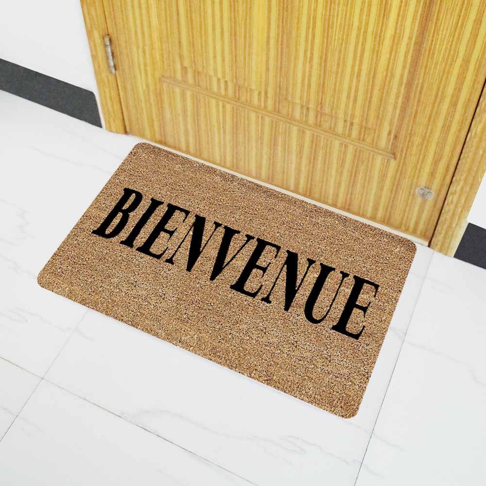 Printed rubber floor mat customized image