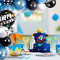 55 Stück Metallic-Ballons Blauer Astronauten-Raketen folien ballons alles Gute zum Geburtstag