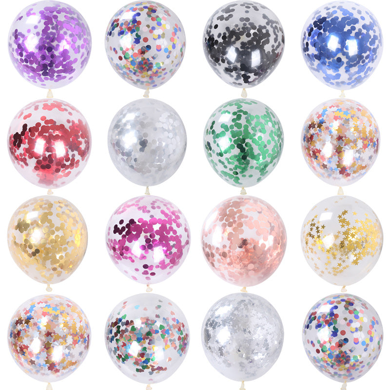 Scene Decoration Arrangement Pearlescent Metal Sequin Balloons