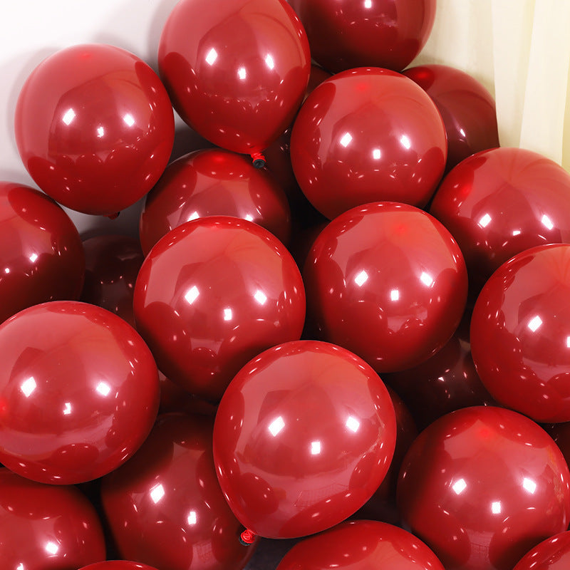 50pcs Double Layer Red Balloon Pearl Latex Balloons Chrome Air Balloons Globos Wedding Valentine's Day Party Decoration