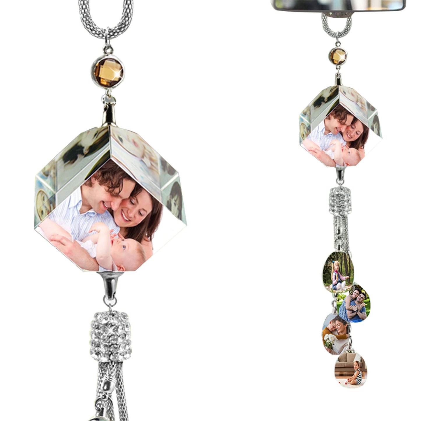 Car Pendant Photo Creative Rearview Mirror Crystal