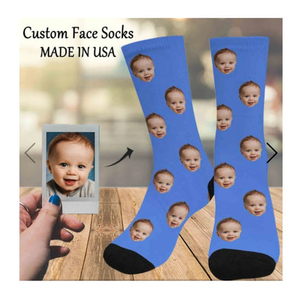 Personalized Photo Fun Socks To Map To Make Tube