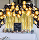 New Year 12-inch Black Gold Birthday Theme Decoration Rubber Balloons