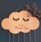 Wooden White Cloud Star Moon Wall Decoration Gift