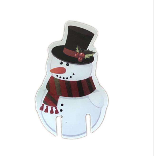 10PcsLot Paper Red Christmas Hat Wine Champagne Tipple Cup Card Christmas Party Table Decor DIY Decorations For Home