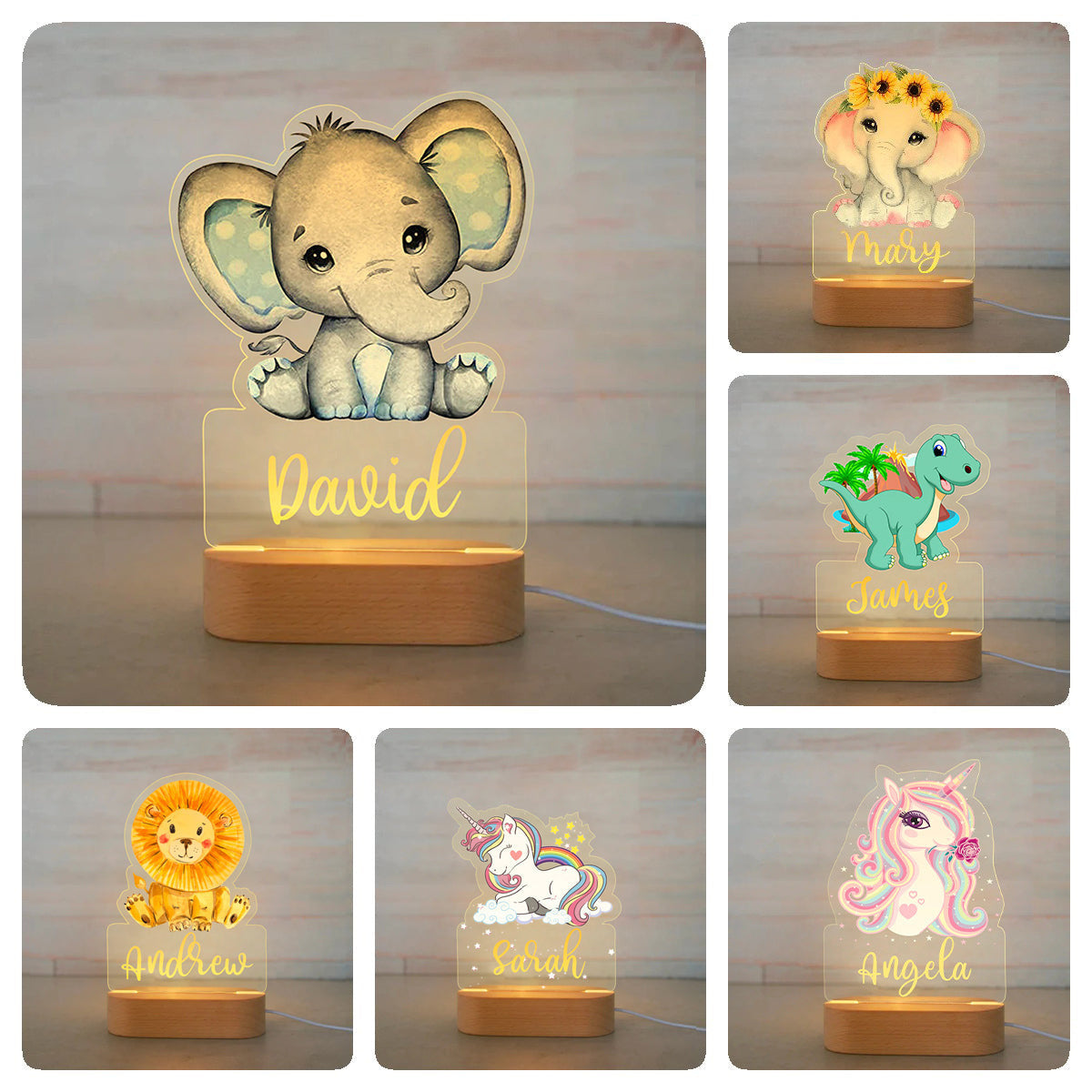 Lamp Creative Gift For Girlfriend Holiday Gift Acrylic Plug-in Led Bedside Lamp