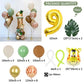 Jungle Animal Green Leaf Birthday Digital Aluminum Film Rubber Balloons Suit