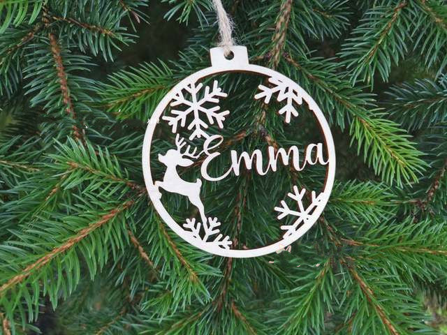 Customized New Year Christmas Ornaments Gift Name Tag