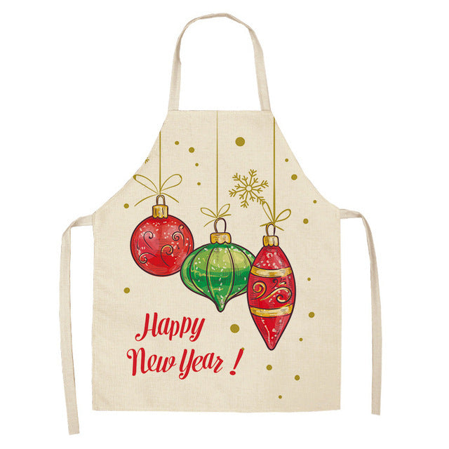 Christmas Series Cotton And Linen Apron