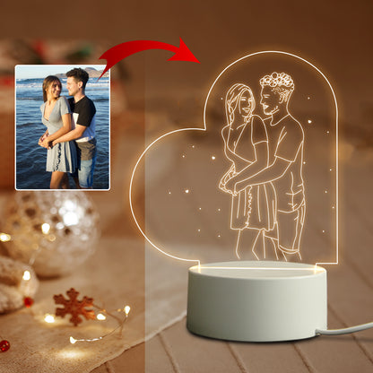 Personalized 3D Night Light With Text And Photo