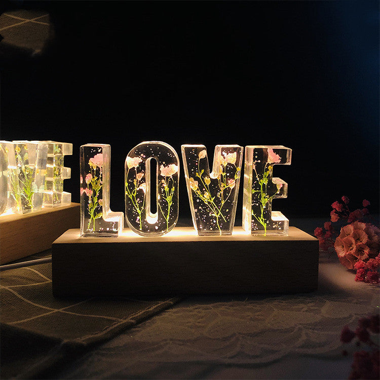 26 Letters Of Eternal Flower Night Light