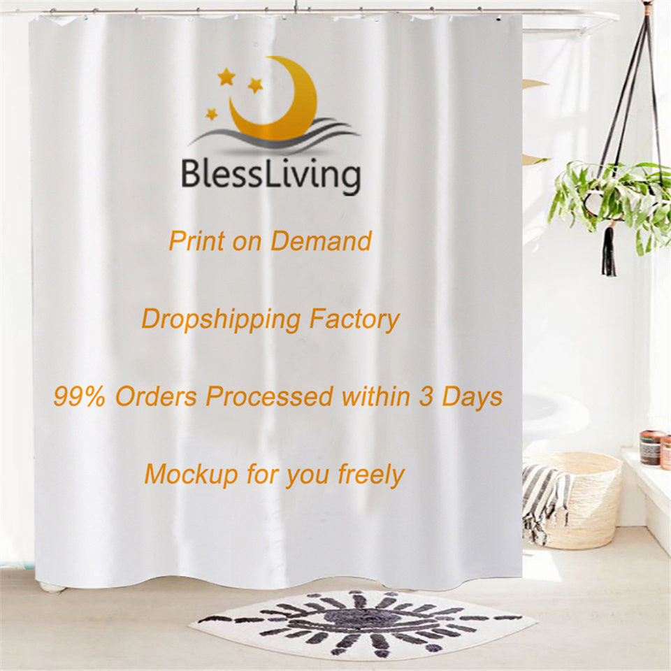 Creative Digital Printing Polyester Shower Curtain