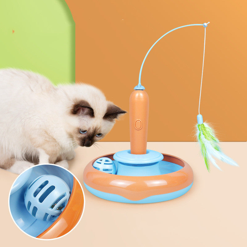 2 In 1 Pet Cat Toy With Feather For Self-play - Tiki's Geschenke Boutique