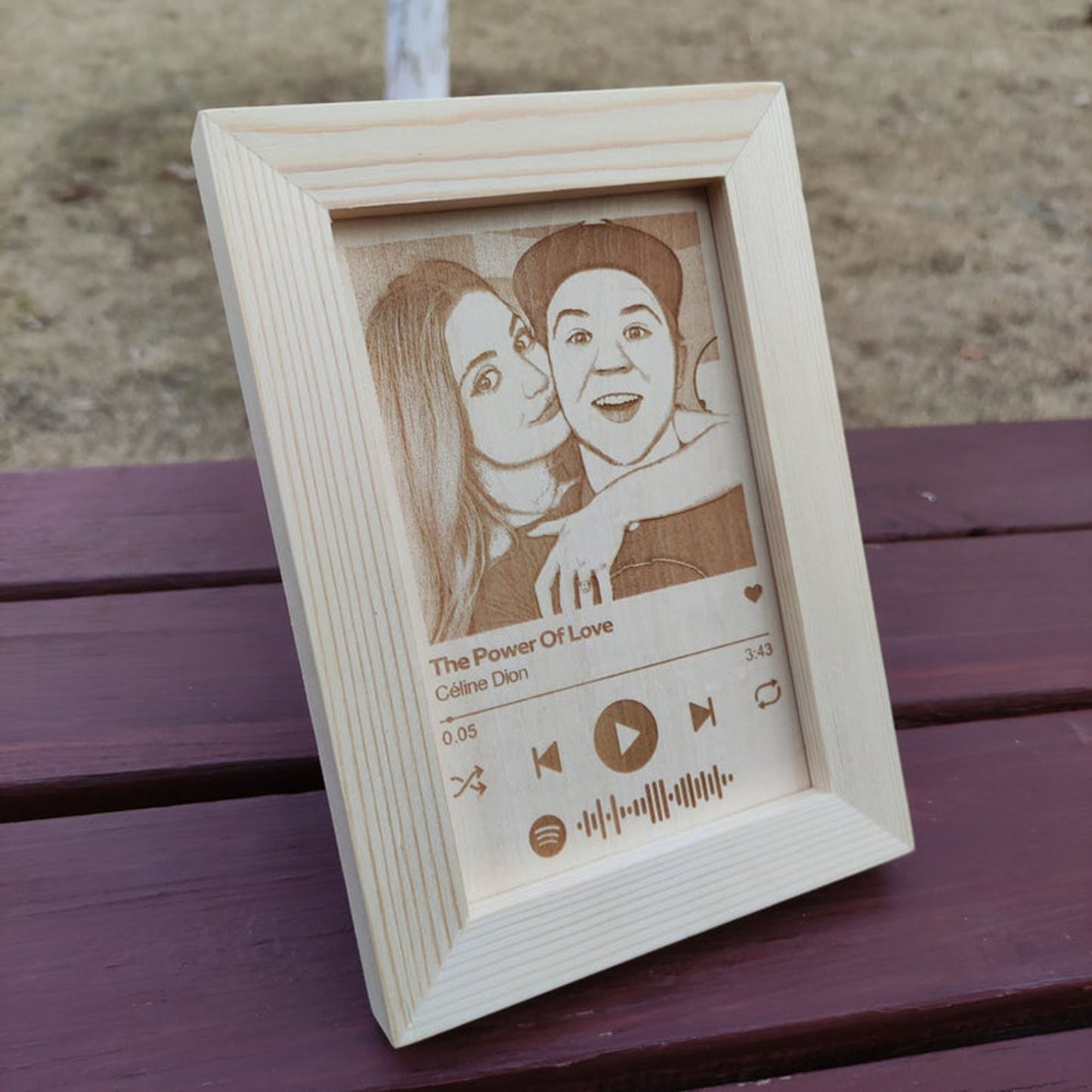 Birthday Gift Woodcut Painting DIY Photo Carved Wooden Board