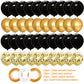 New Year 12-inch Black Gold Birthday Theme Decoration Rubber Balloons