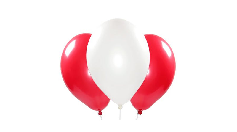 Ballons rot und weiss 25 Stück